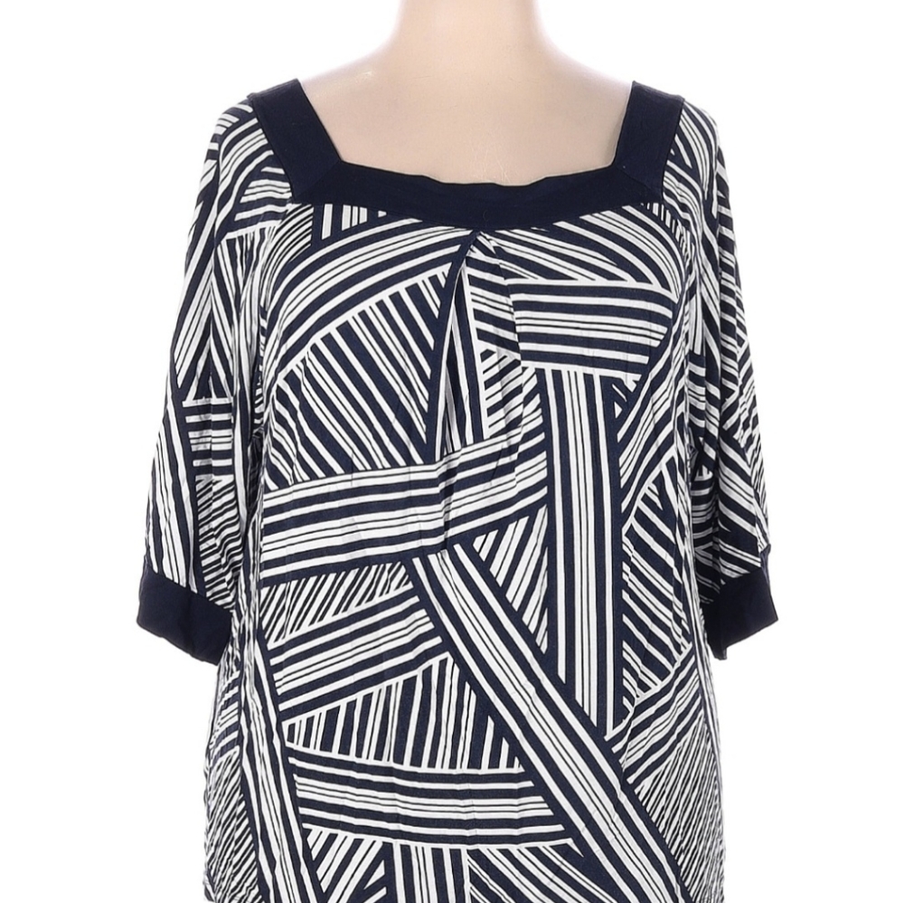 EUC Anne Klien 3/4 sleeve shirt size (24) 3XL plus